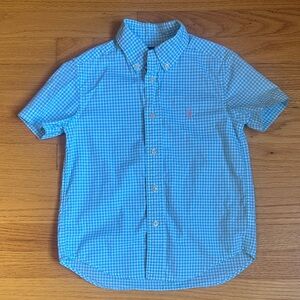 Ralph Lauren Aqua Checkered Shirt